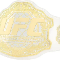 UFC White Championship Replica Belt – Gold & Silver Plate Edition Gold Plated