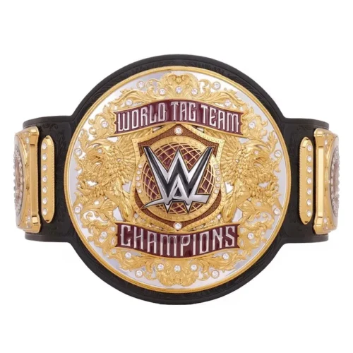 Tag Team World Heavyweight Inspired Wrestling Championship Belt Gold Plated