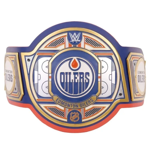 Edmonton Oilers NHL Championship Belt Replica Gold Plated