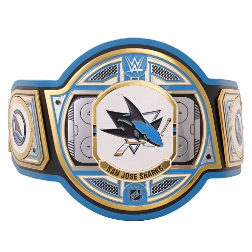 San Jose Sharks NHL Championship Belt Replica Gold Plated