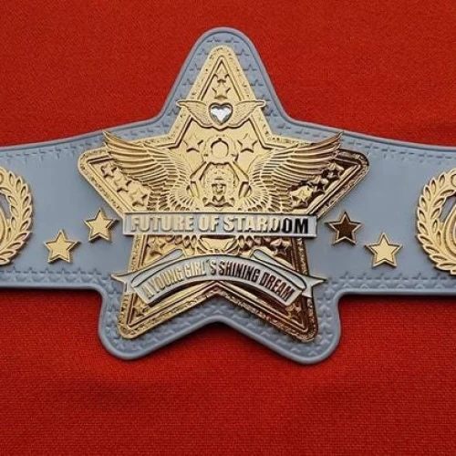 Future of Stardom Championship Replica Belt – Gold Star Plate Edition Gold Plated