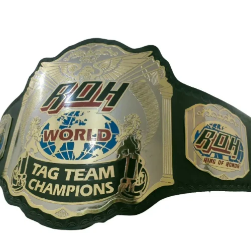 ROH World Tag Team Championship Replica Belt – Gold Plate Edition Gold Plated