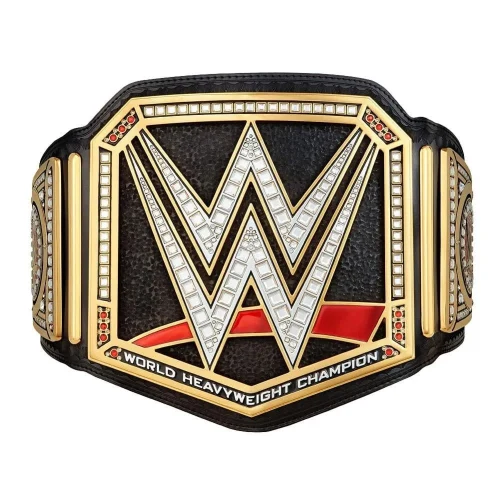 World Heavyweight Wrestling Championship Belt Replica – Zinc Alloy Plates &amp; Cowhide Leather Strap Gold Plated