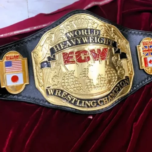 ECW World Championship Belt Replica – Stacked & Zinc Editions Gold Plated