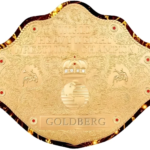WCW Goldberg Big Gold Heavyweight Championship Replica Belt – Signature Series Gold Plated