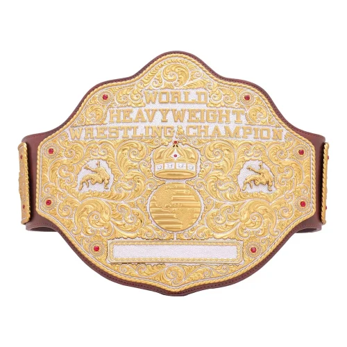 Big Gold Heavyweight Championship Replica Title Belt Gold Plated