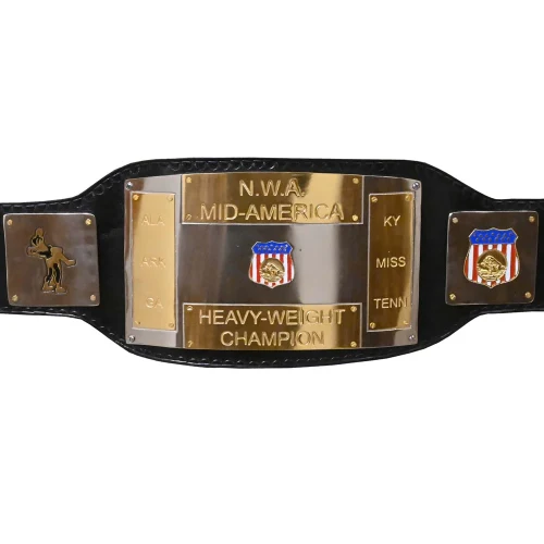 NWA Mid-America Heavyweight Championship Replica Belt Gold Plated