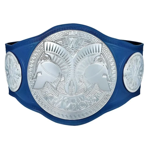 World Wild Wrestling Tag Team Championship Belt – Leather Strap Gold Plated