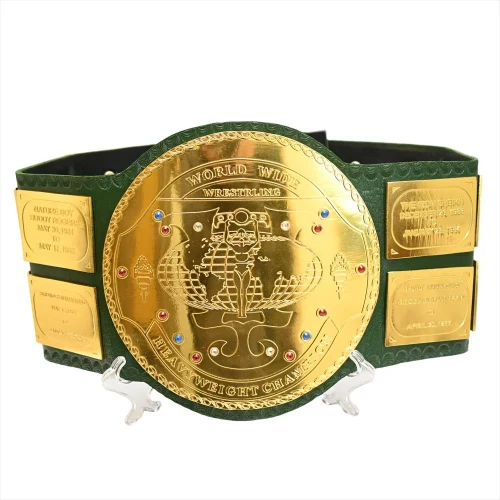 Big Green Belt WWE replica by Championship Belts Online Gold Plated