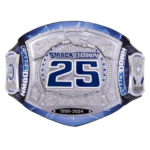 WWE SmackDown 25 Years Special Edition Spinner Replica Title Belt Gold Plated